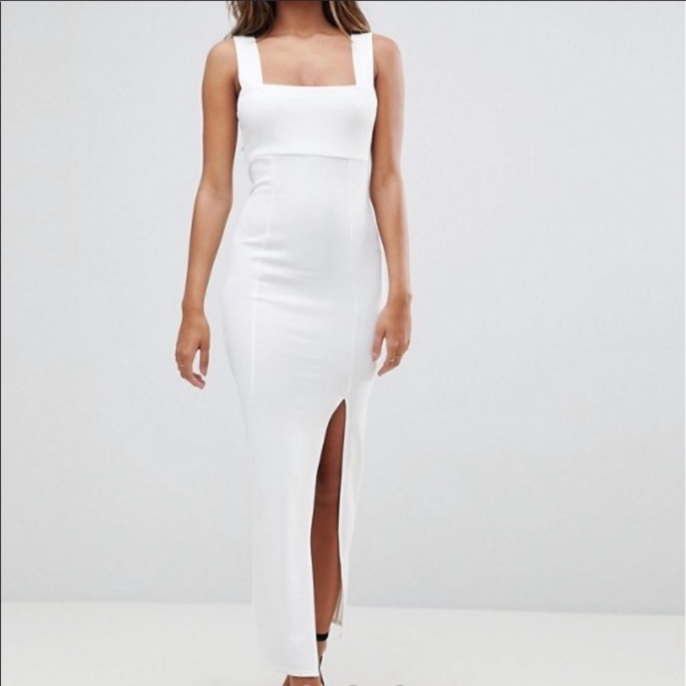 ASOS Square Neck Scuba Maxi Dress